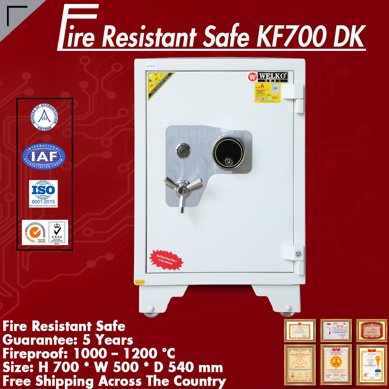Két Sắt Doanh Nghiệp WELKO KF700 - DK