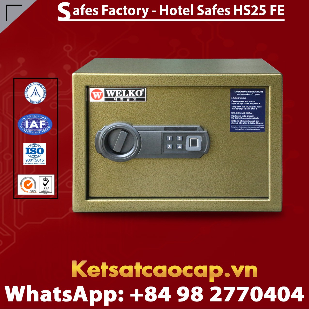 Hotel Safes  WELKO HS25 FE