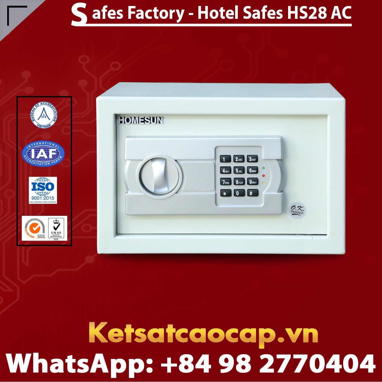 Safe in Hotel HOMESUN HS28 AC
