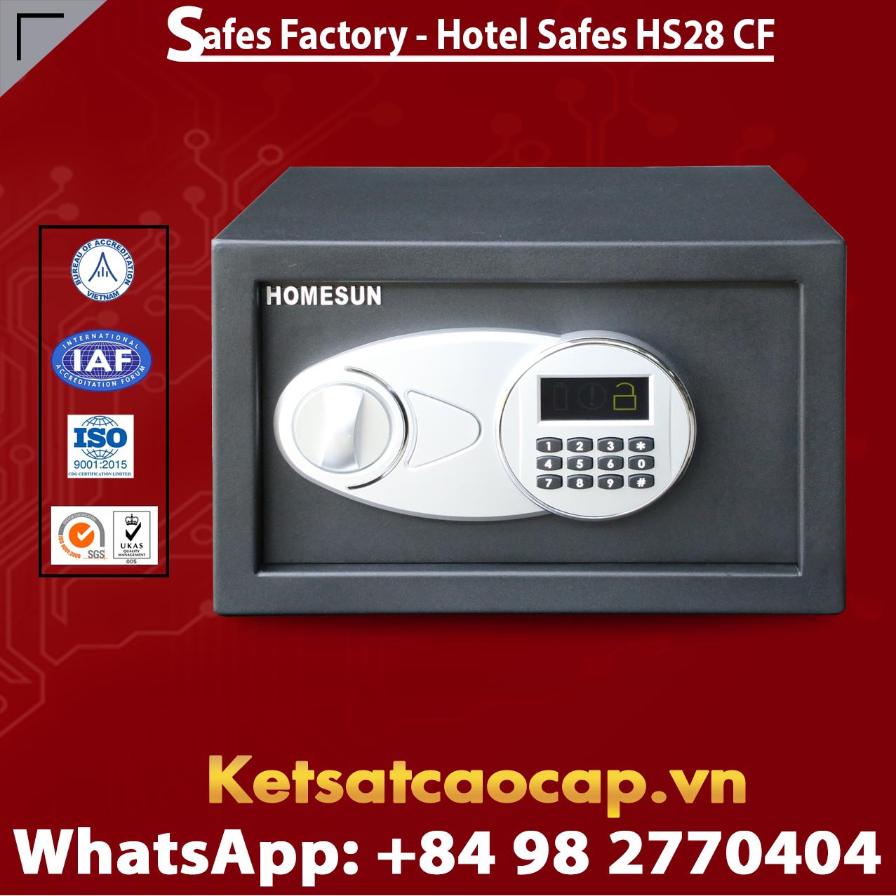 Két Sắt Khách Sạn Hà Nội Hotel Safes HOMESUN HS28 CF