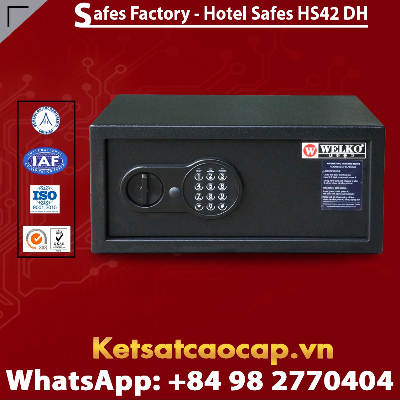 Safe in Hotel WELKO HS42 DH