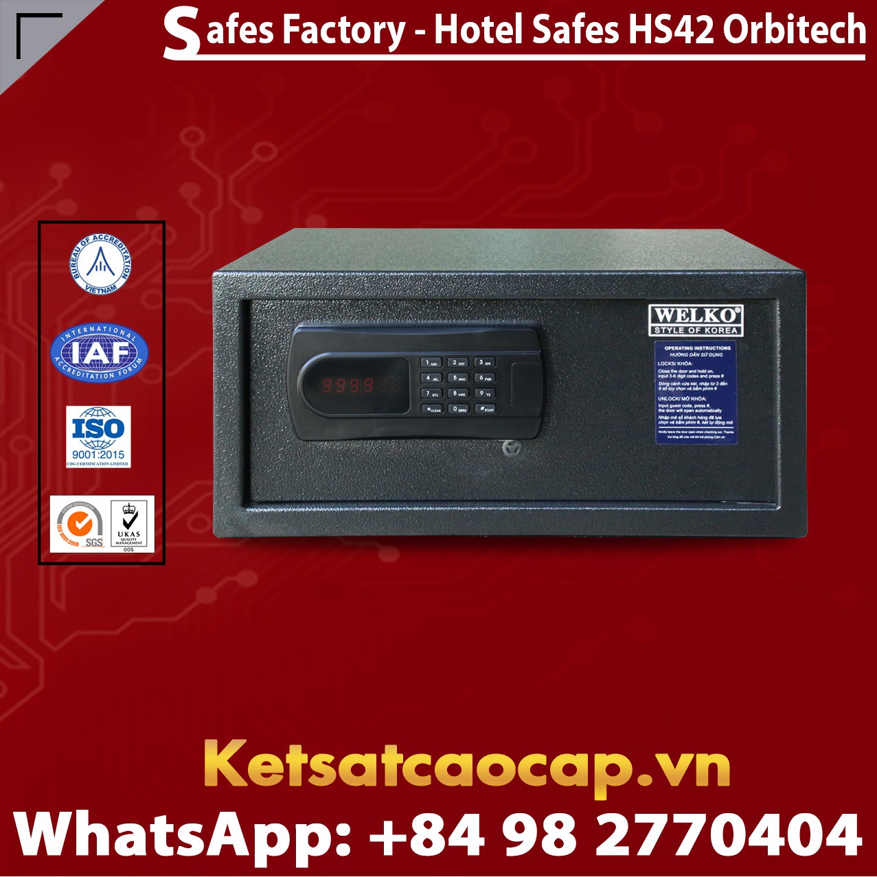 Safe in Hotel WELKO HS42 Orbitech