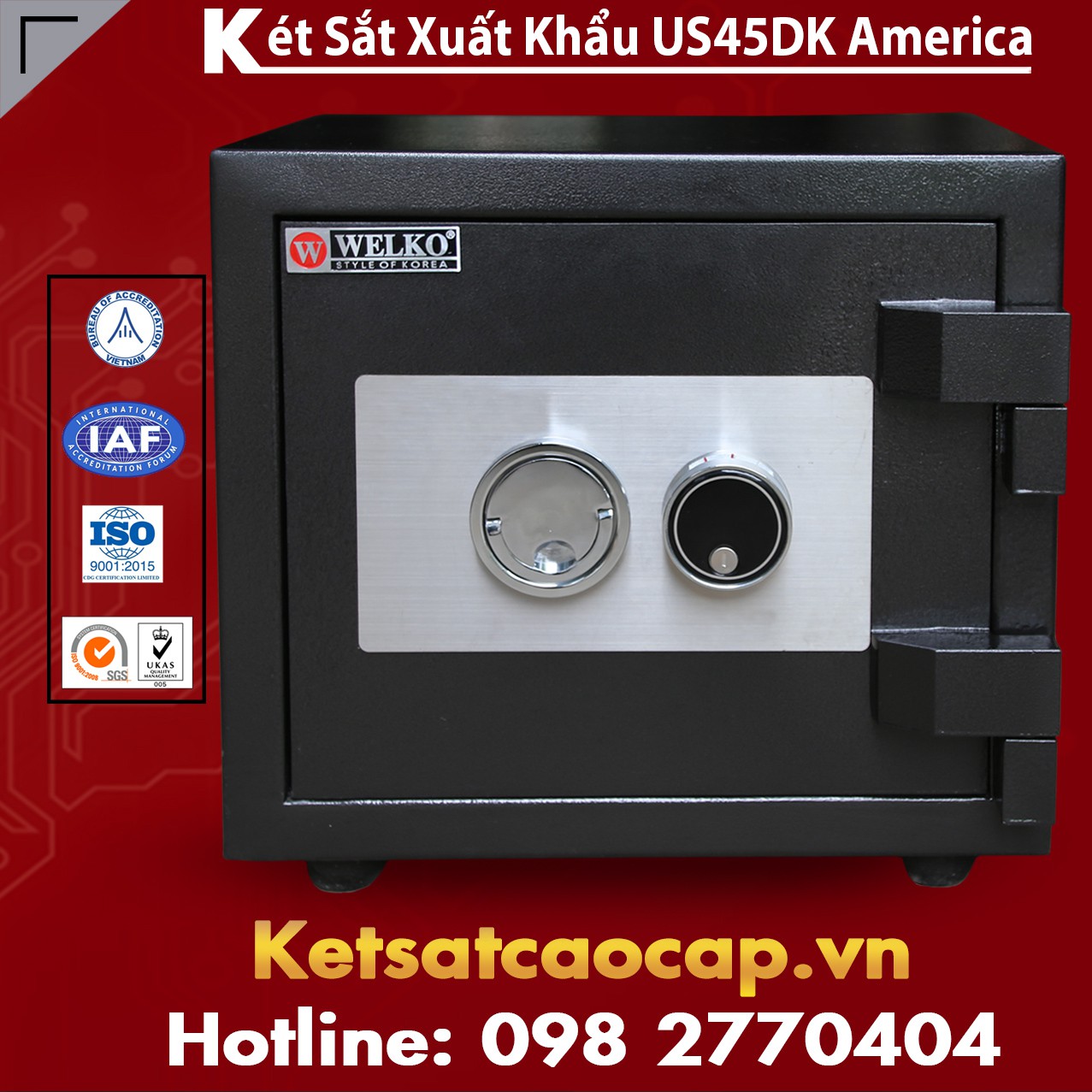 Két Sắt Xuất Khẩu Mỹ