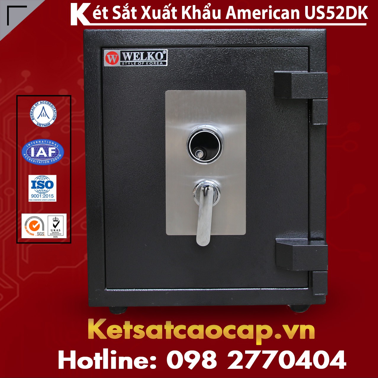 Két Sắt Mini US52 DK Black