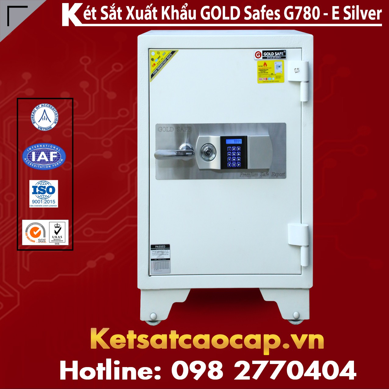 Két Sắt May Mắn GOLD SAFES G780 E Silver