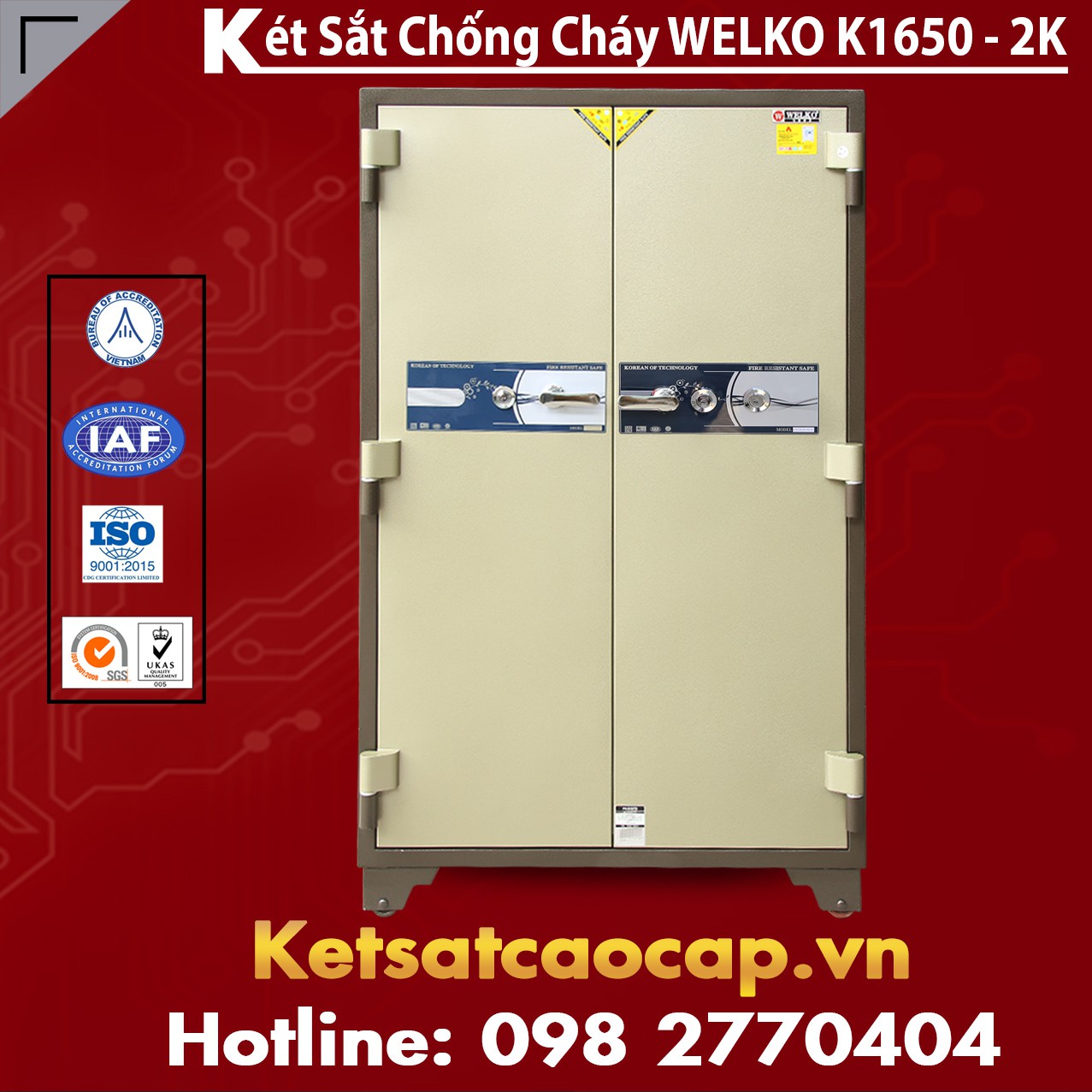 Két Sắt Chống Cháy WELKO K1650 - 2K