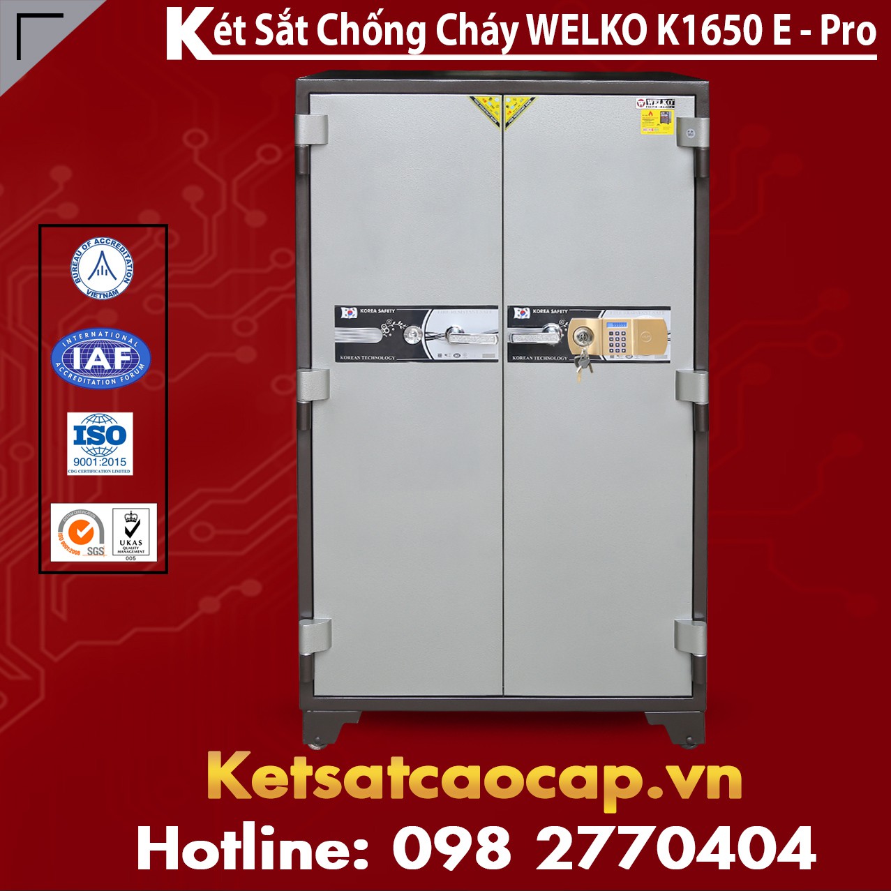 Két Sắt Chống Cháy Welko K1650 E - Pro