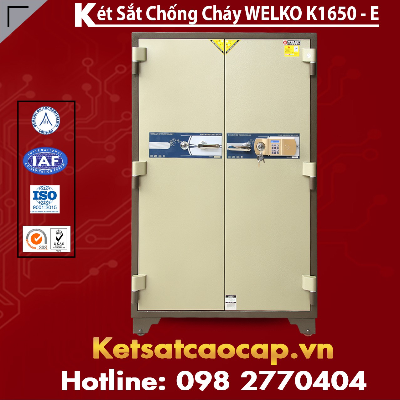 Két Sắt Chống Cháy WELKO K1650 - E