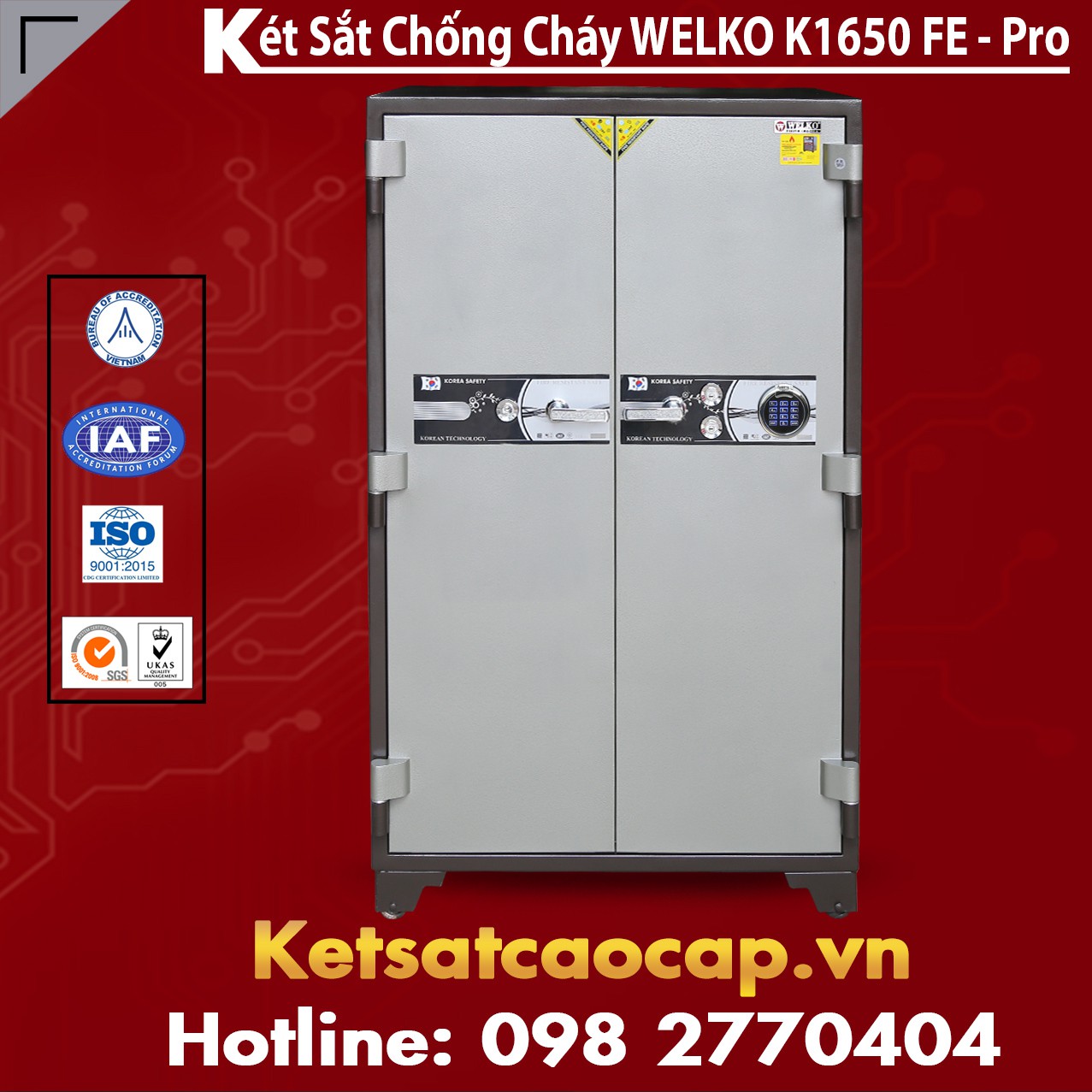 Két Sắt Chống Cháy Welko K1650 FE - Pro