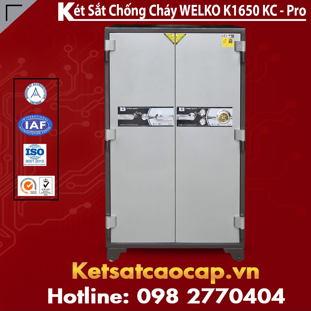 Két Sắt Chống Cháy Welko K1650 KC - Pro