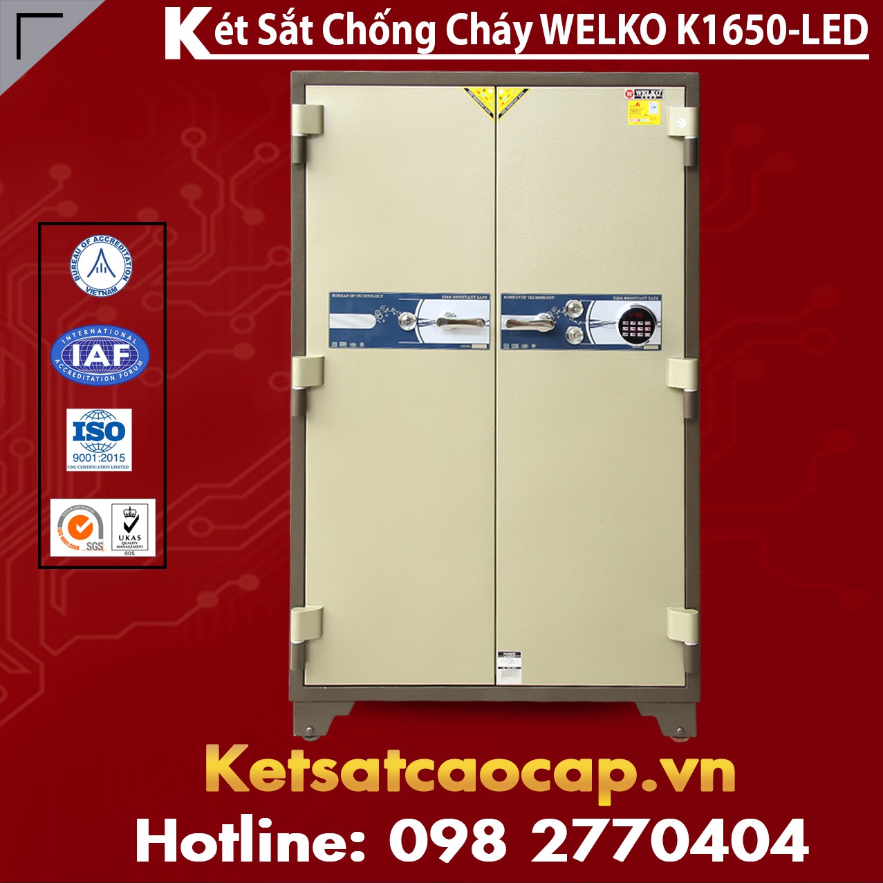 Két Sắt Chống Cháy Welko K1650 - LED