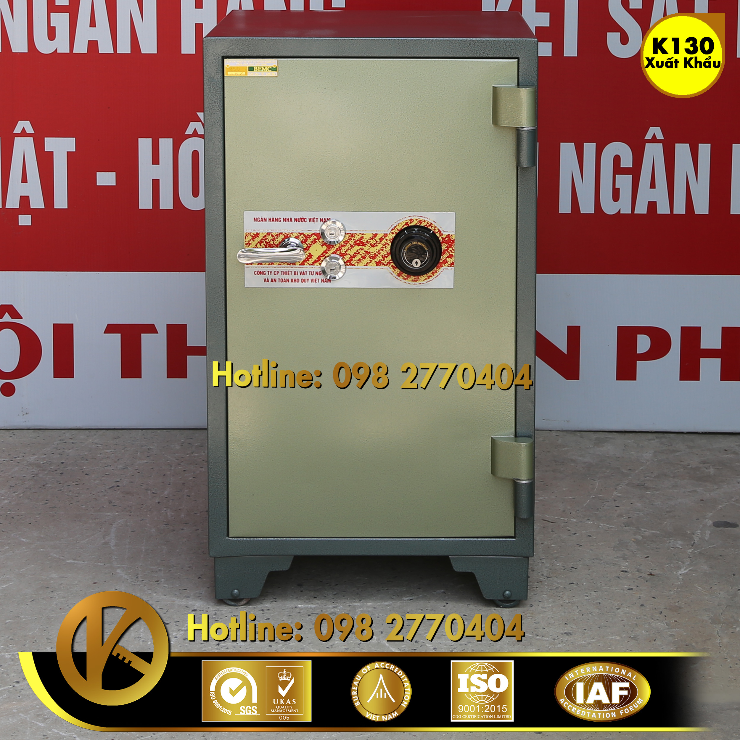 KÉT SẮT NGÂN HÀNG BEMC K130 NHA1 XUẤT KHẨU
