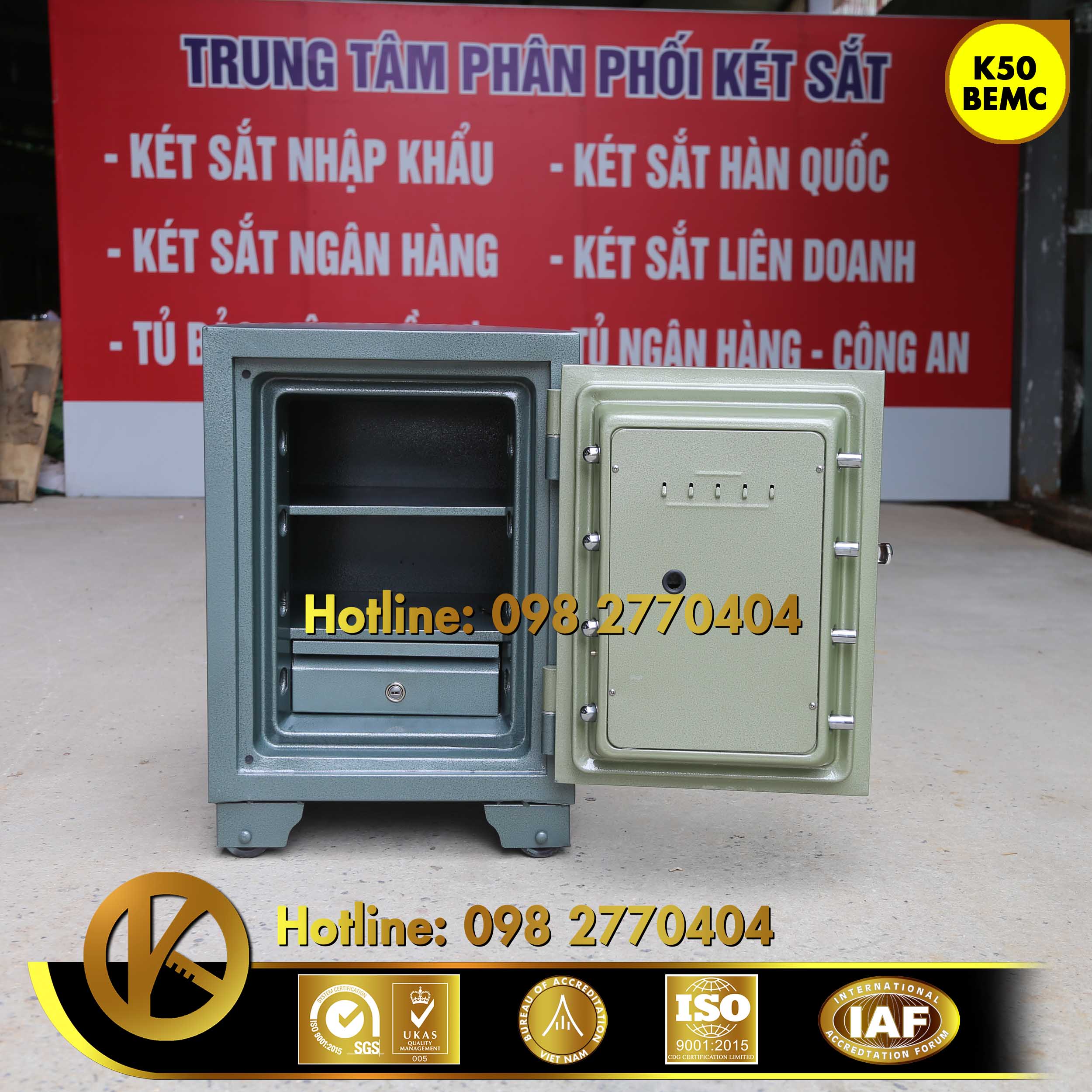 Két Sắt Ngân Hàng BEMC K50 KHOÁ ĐIỆN TỬ LED TRÒN HÀN QUỐC