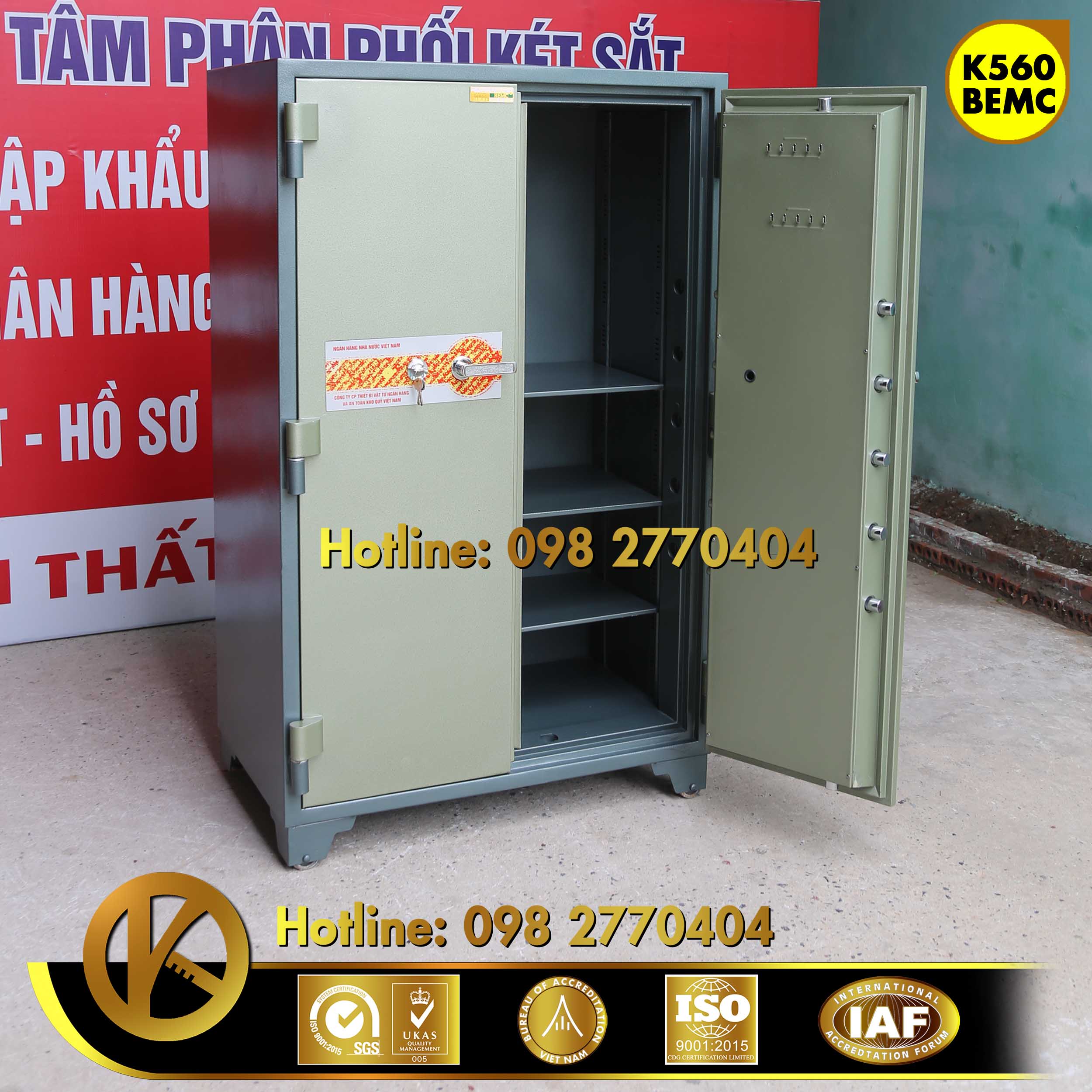  Két Sắt Ngân Hàng BEMC K560 Vân Tay