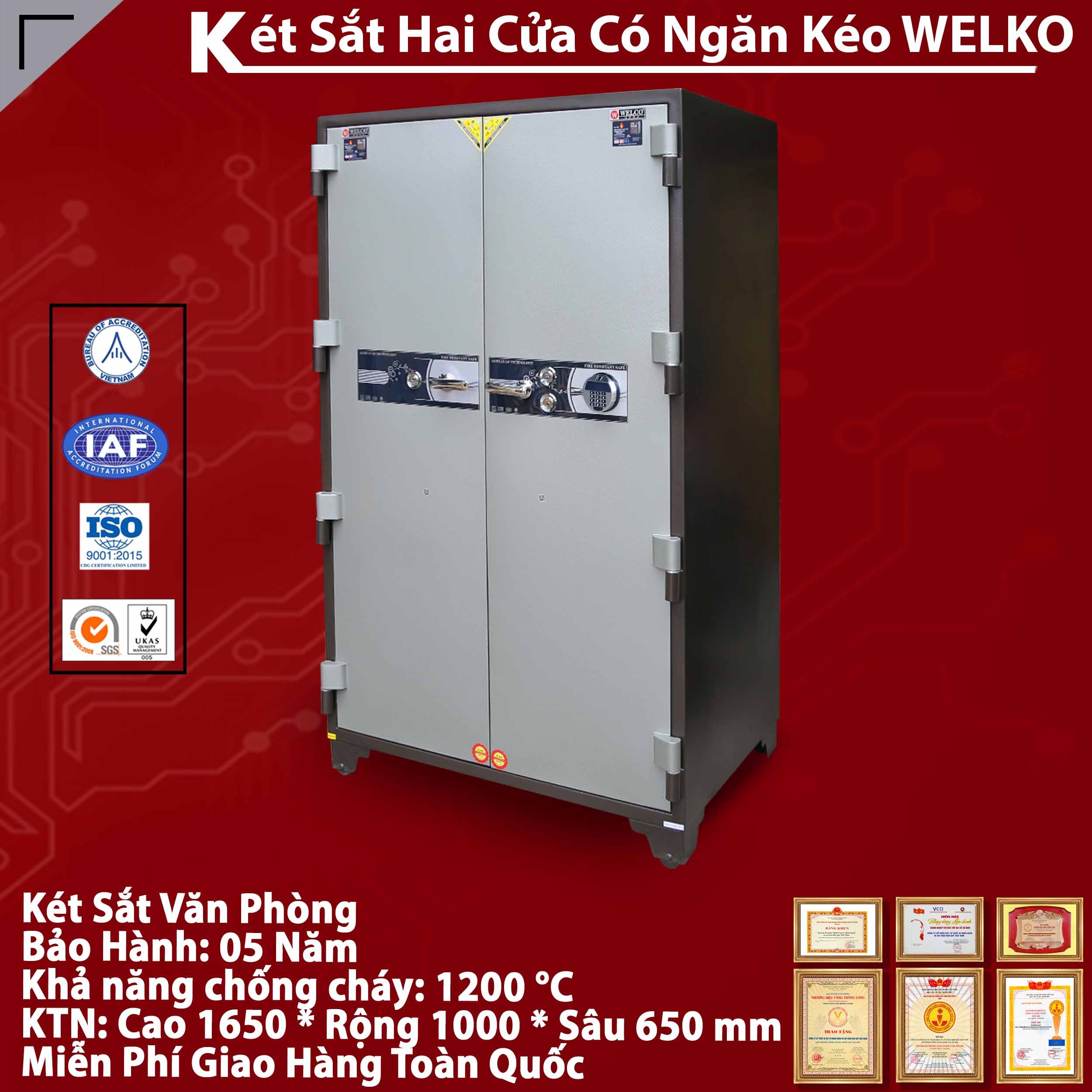 Két sắt 2 cánh cửa đựng hồ sơ văn phòng