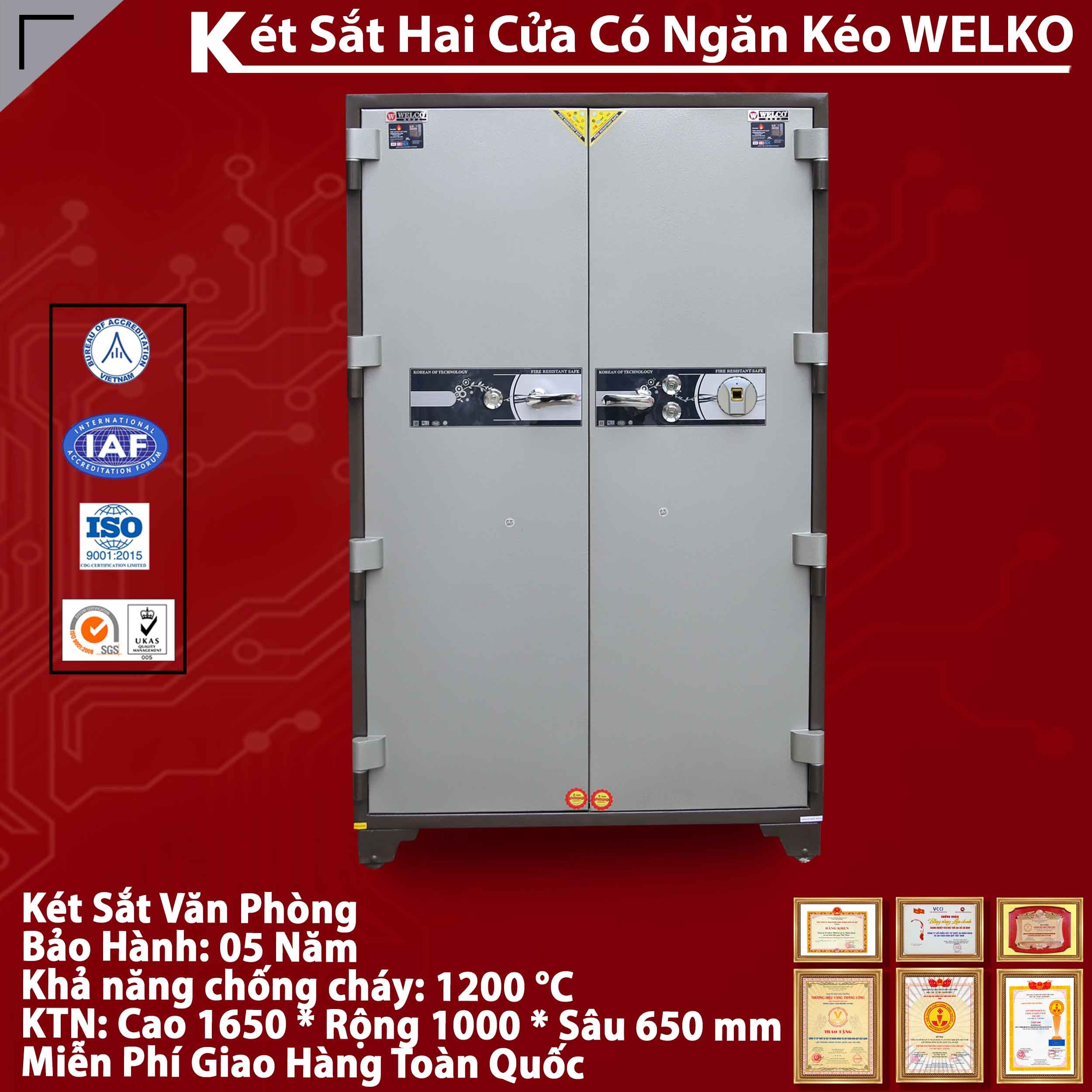 Két sắt 2 cánh cửa đựng hồ sơ văn phòng