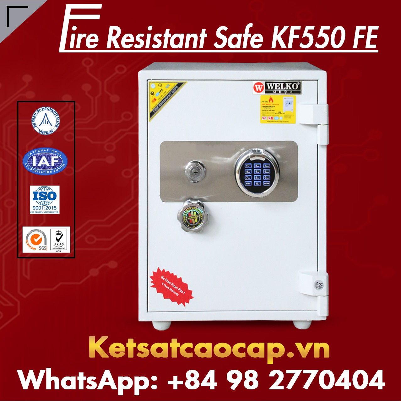 Két Sắt Nhà Hàng WELKO KF550 - FE