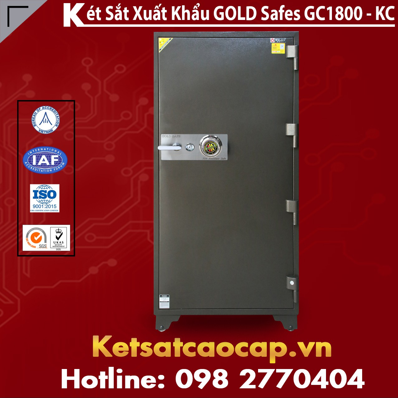 Két Sắt Phát Đạt GOLD SAFES GC1800 KC