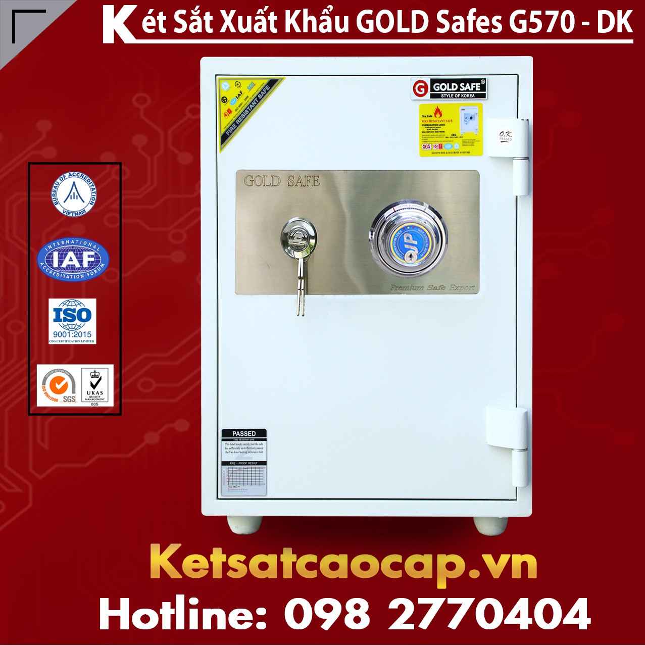 Két Sắt Phú Quý GOLD SAFES G570 DK White