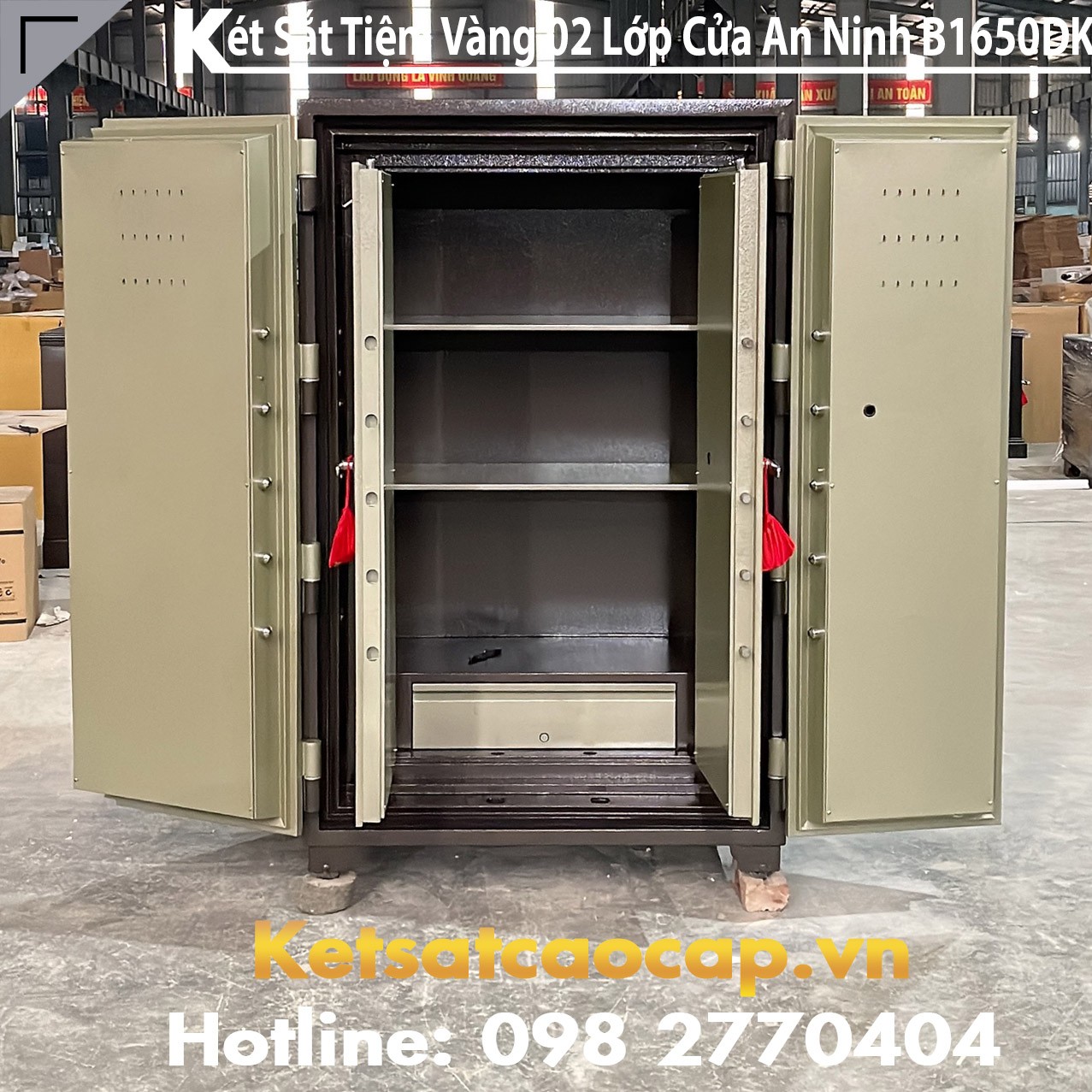 Két Sắt Tiệm Vàng 02 Lớp Cửa B1650 DK