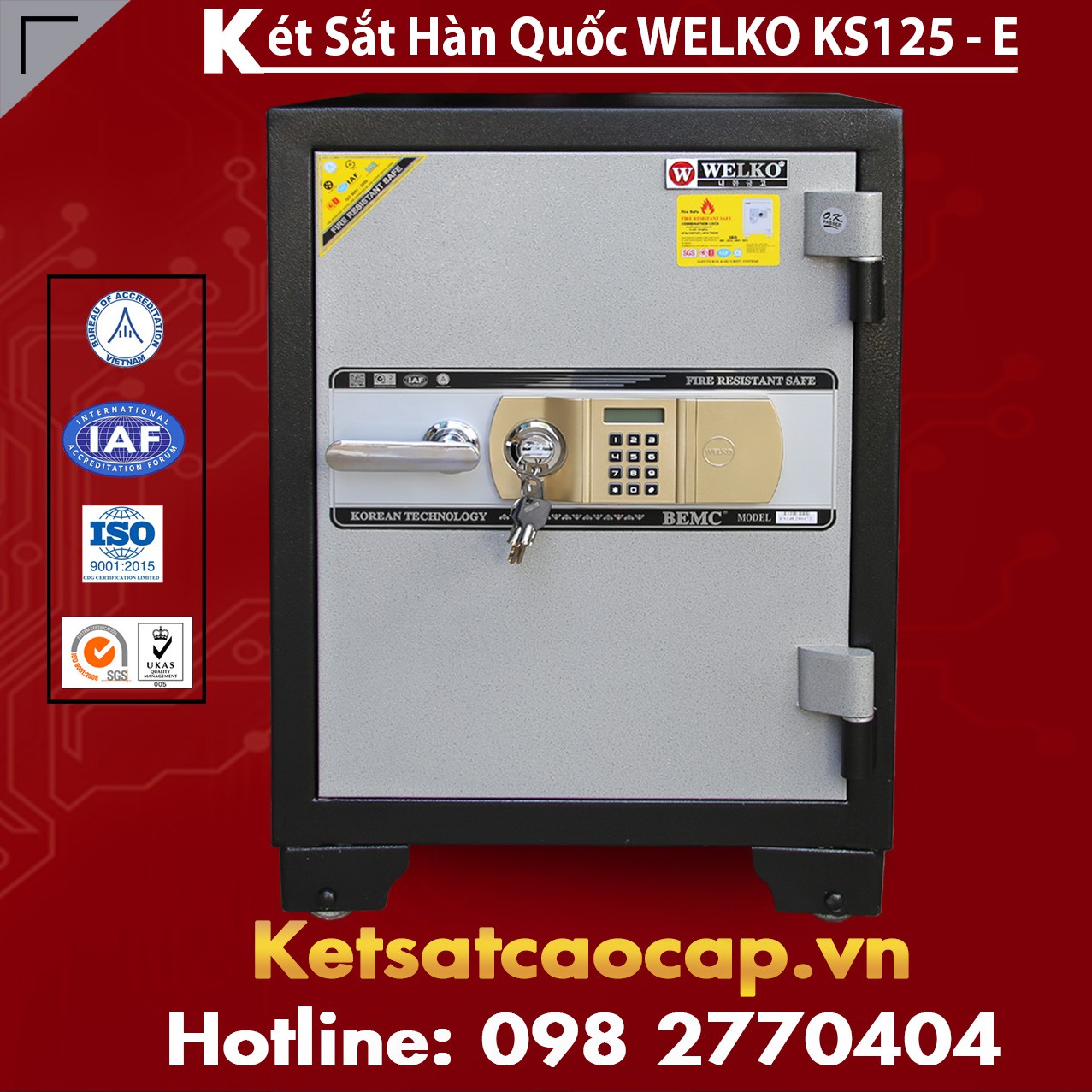 Két Sắt Văn Phòng KS125 - E Gold