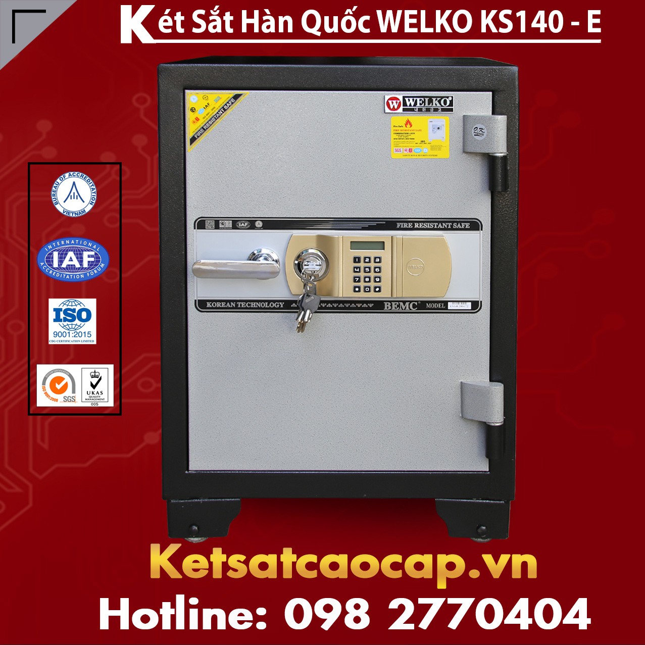 Két Sắt Văn Phòng KS140 - E Gold