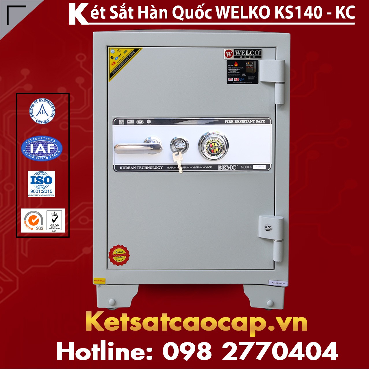 Két Sắt Văn Phòng Welko KS140 - KC White