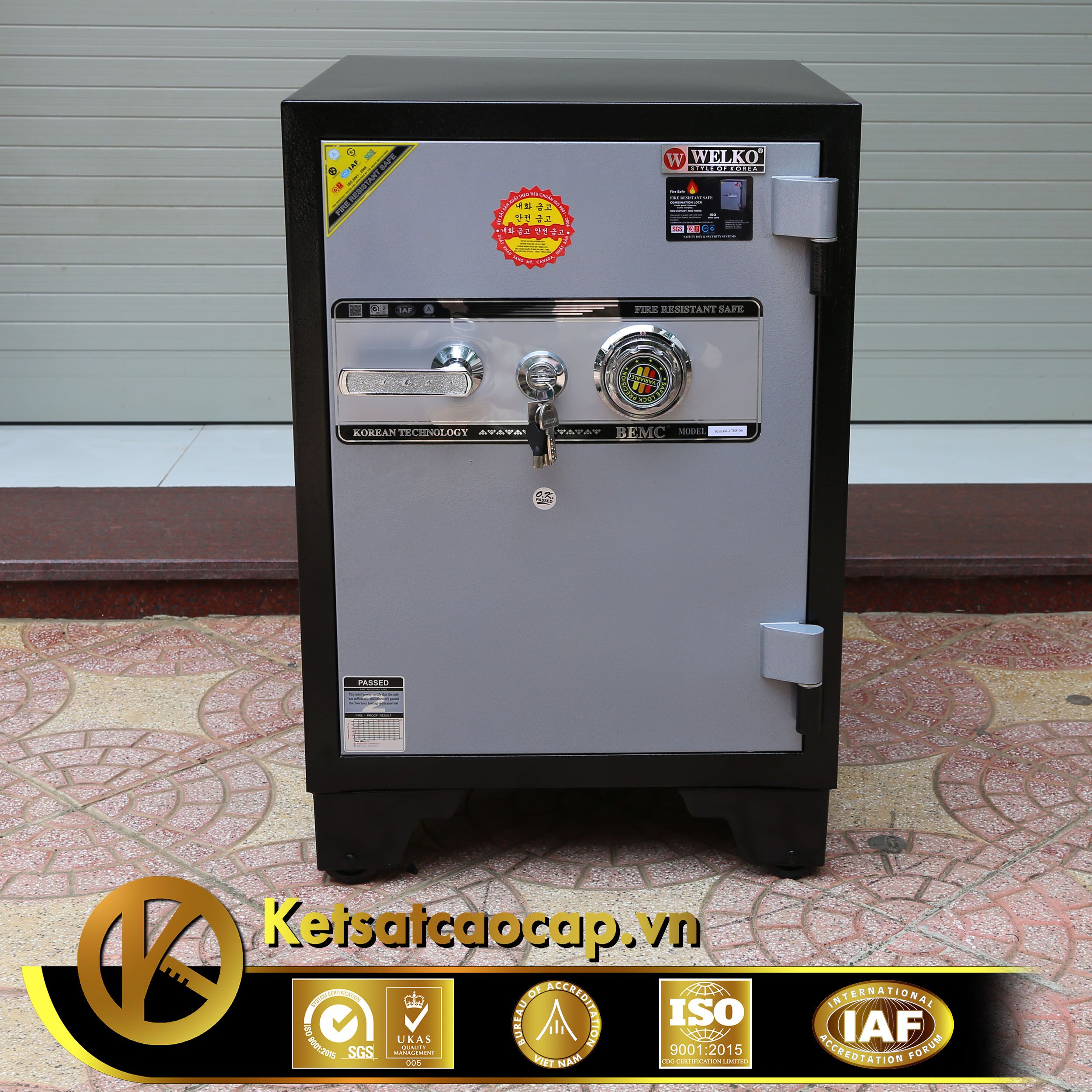 két sắt văn phòng chống cháy cao cấp