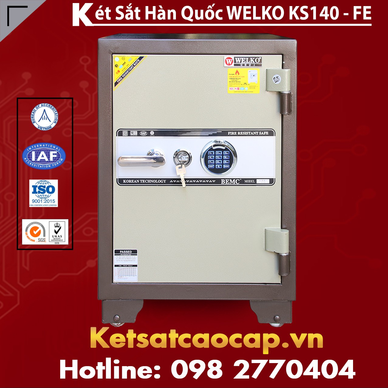Két Sắt Vân Tay  KS140 - Brown FE