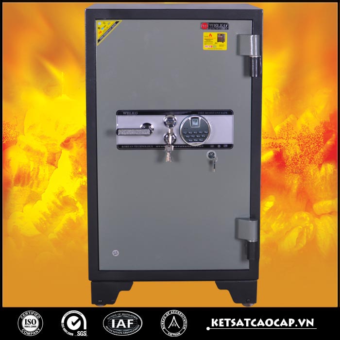 Két sắt chống cháy kcc200 khóa vân tay đen