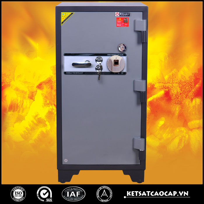 két sắt chống cháy KCC240 vân tay trắng