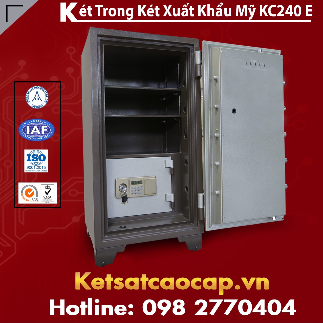 Két Sắt 2 Trong 1 Quầy Thu Ngân