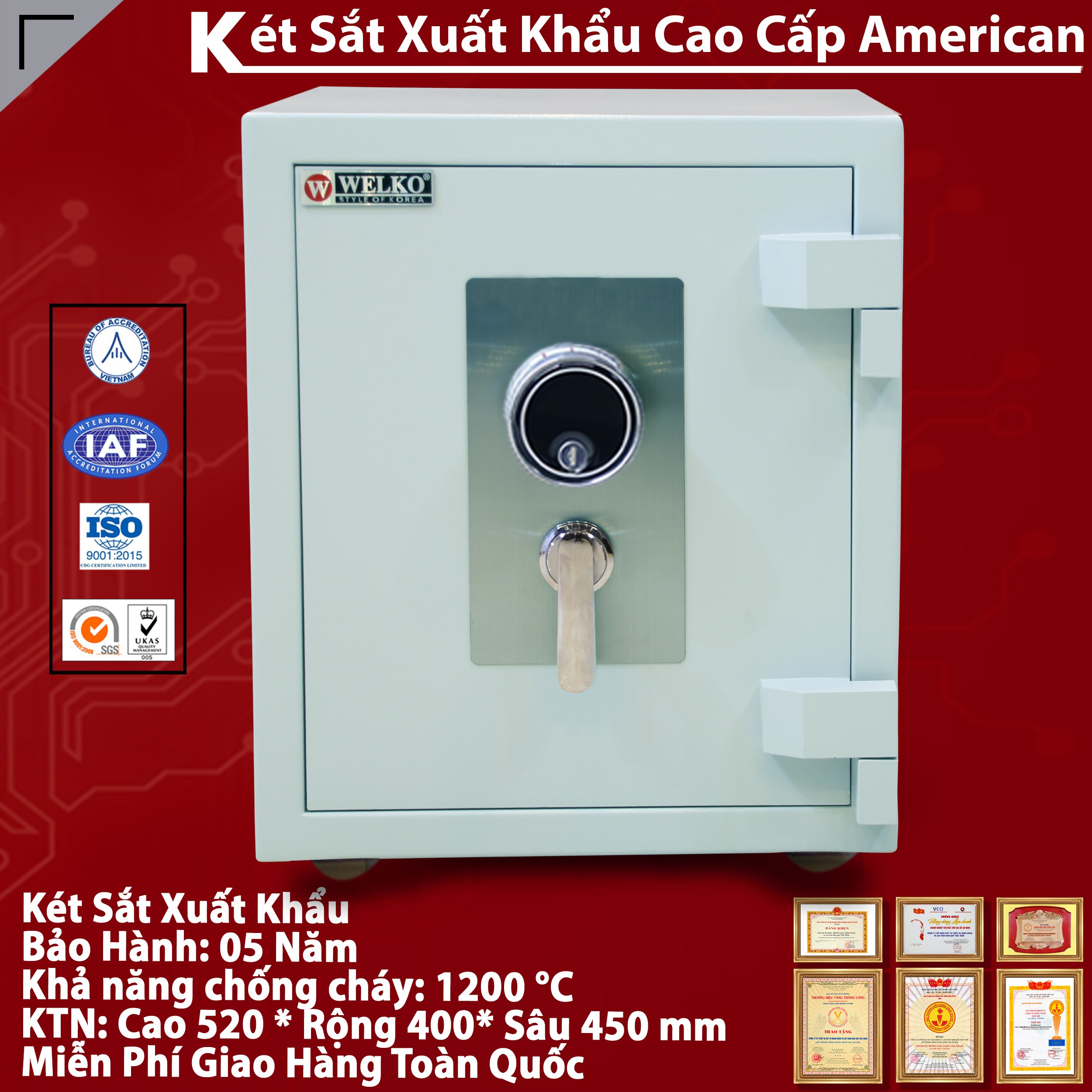 Két Sắt Mini Khách Sạn