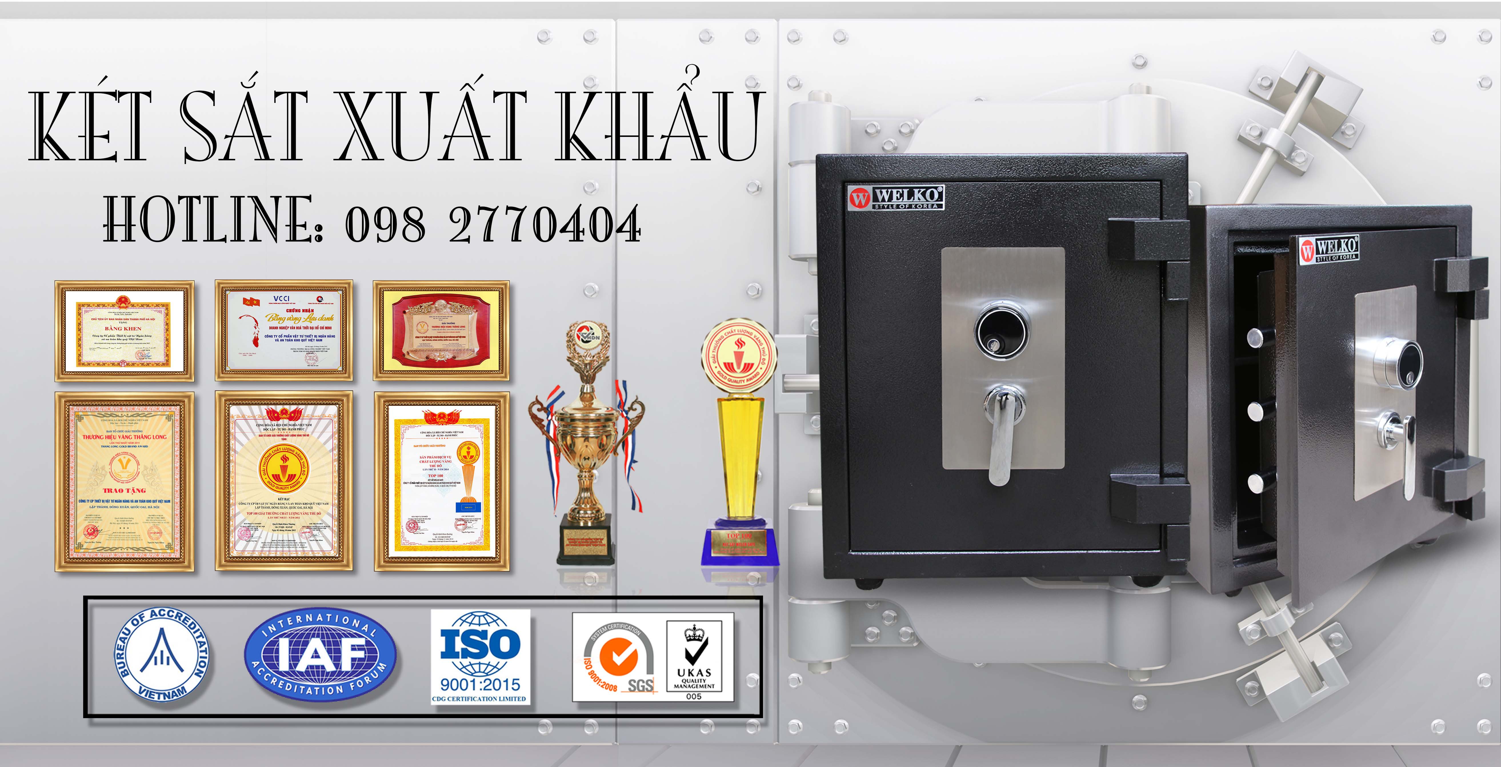 Két Sắt Xuất Khẩu WELKO US62 FE Black Chống Cháy