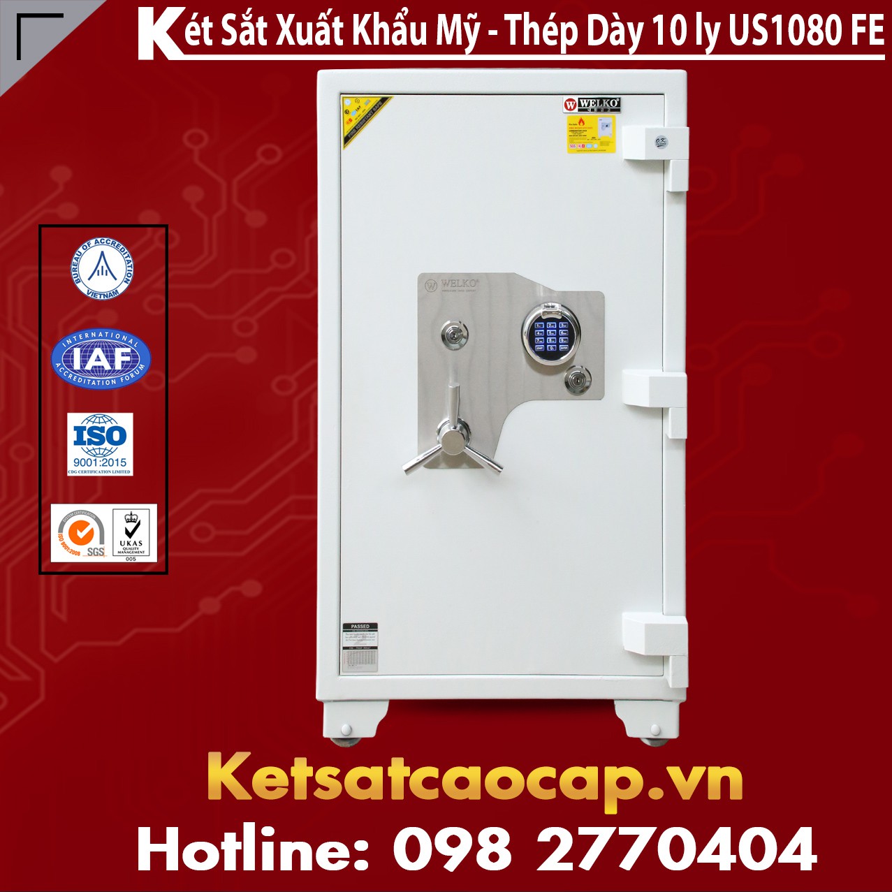 Két Sắt Trong Két Sắt WELKO US1080 FE White