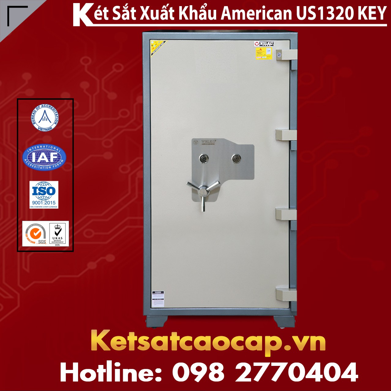 Két Sắt Mini Safes WELKO US1320 KEY