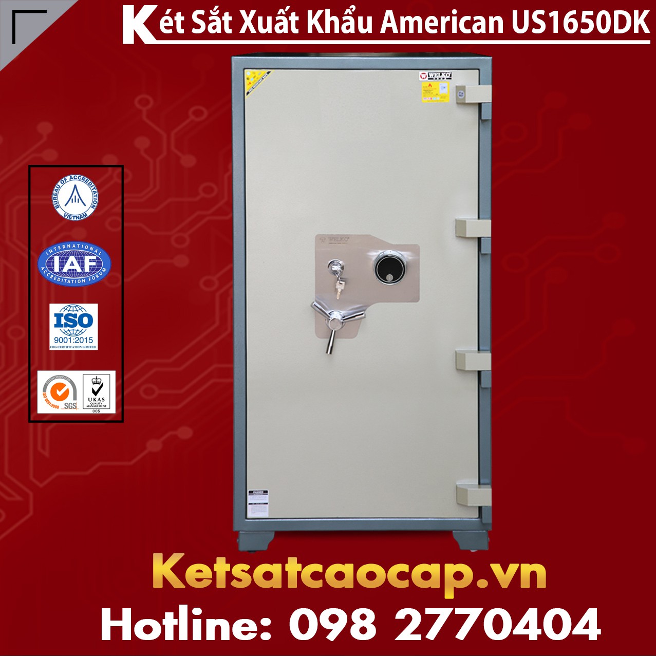 Két Sắt Tiệm Vàng WELKO US1650 DK