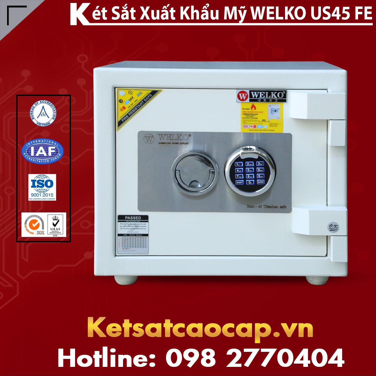 Két Sắt Trong Két Sắt WELKO US45 FE White