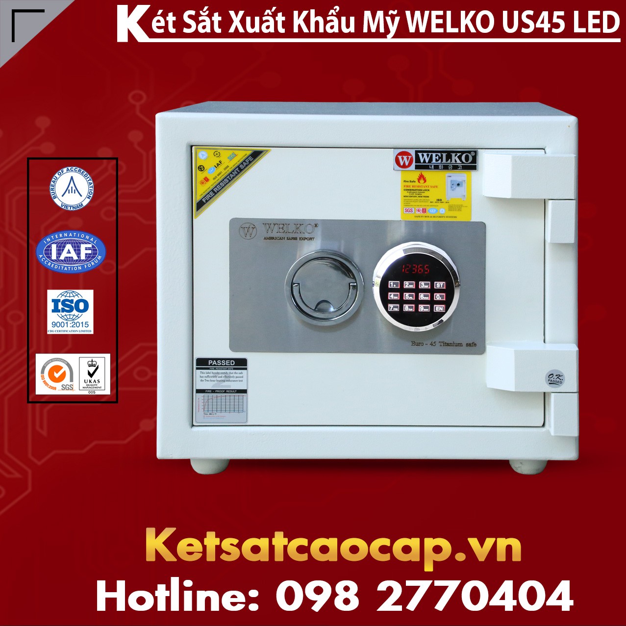 Két Bạc Xuất Khẩu Mỹ WELKO US45 LED White