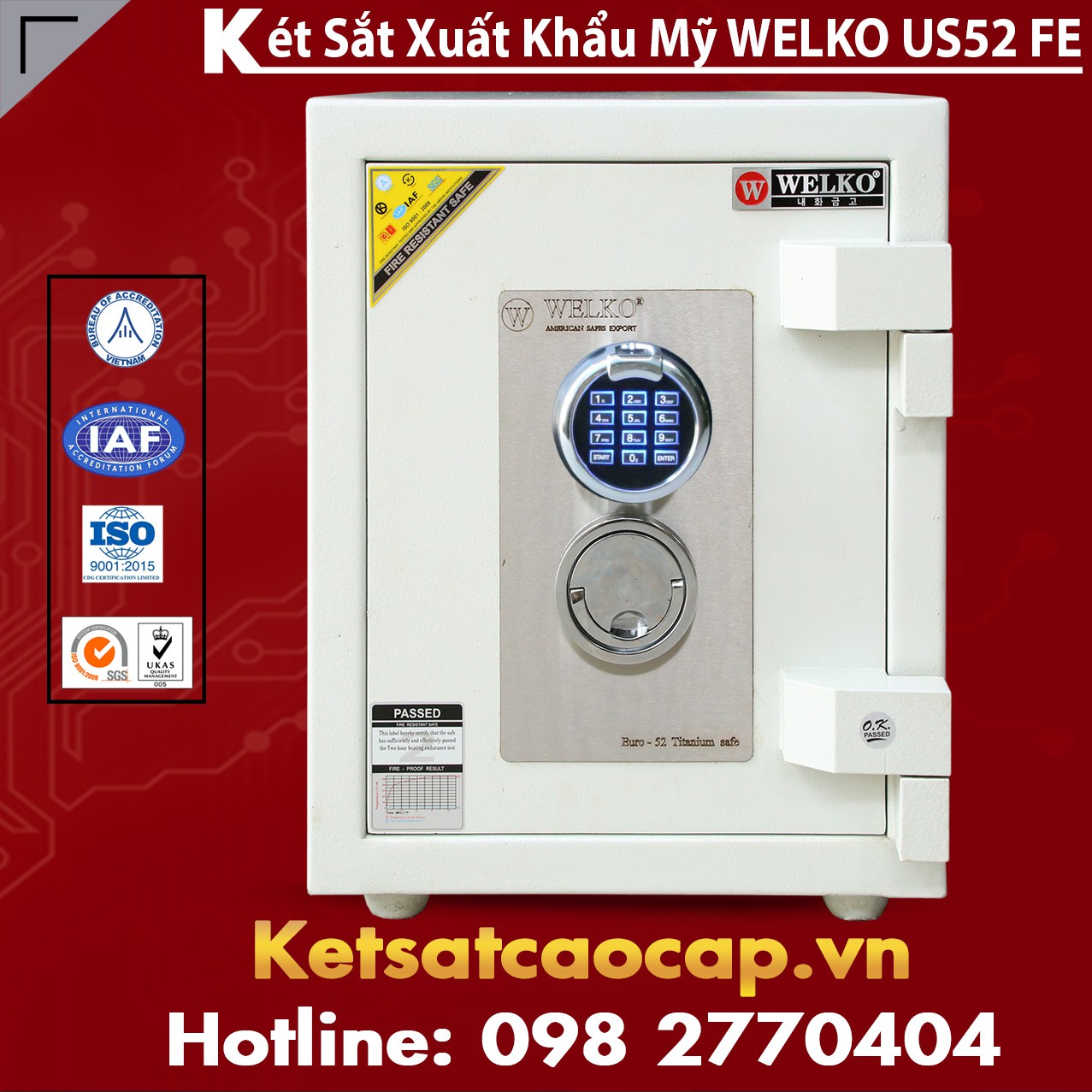 Két Sắt Trong Két Sắt WELKO US52 FE White