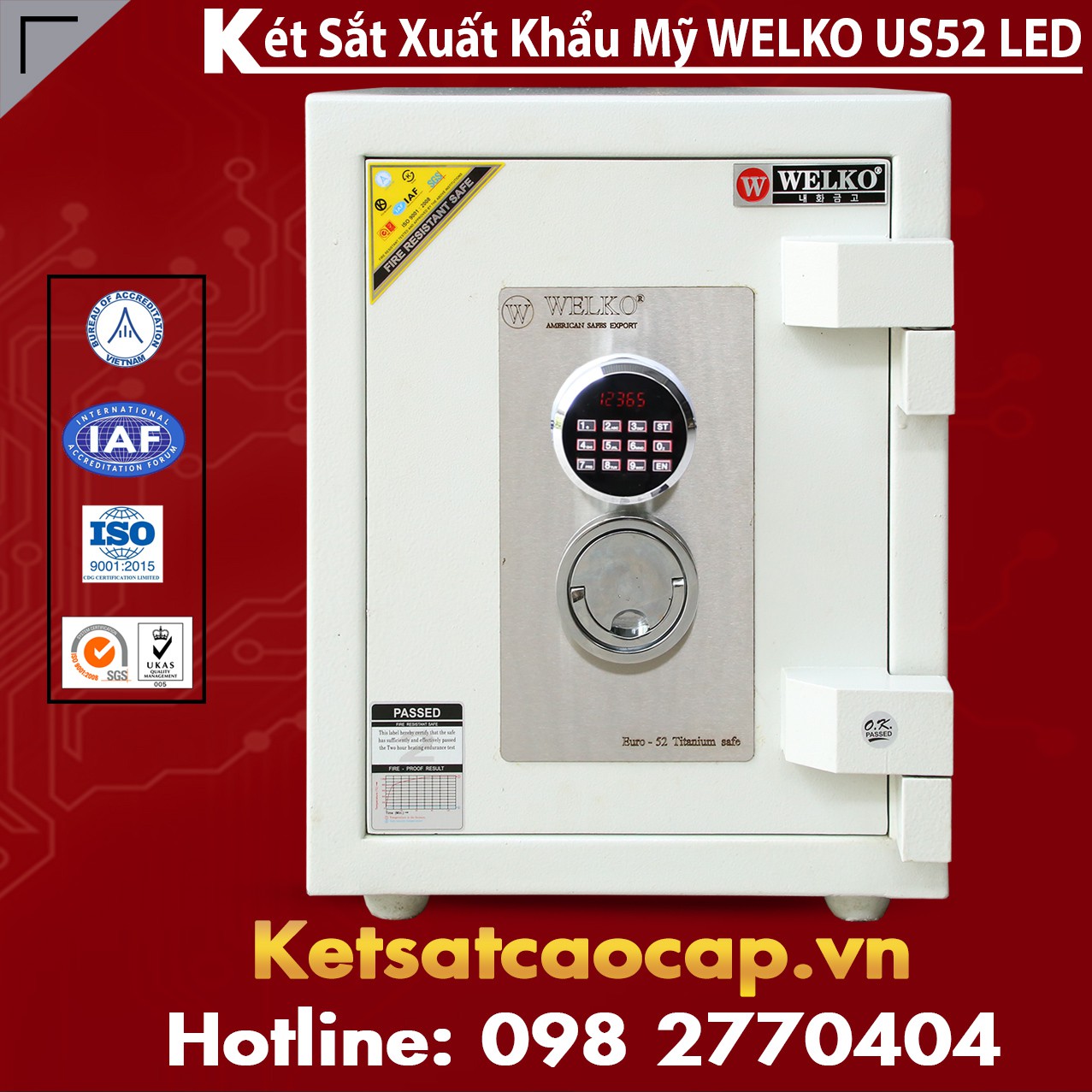Két Bạc Xuất Khẩu Mỹ WELKO US52 LED White