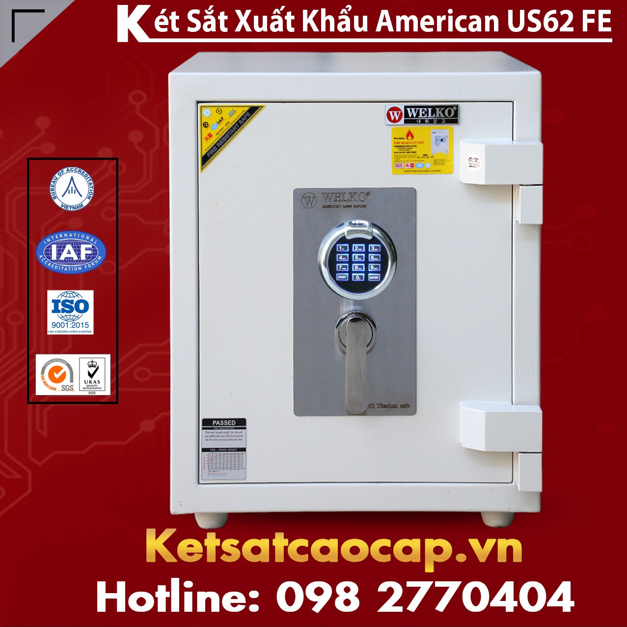 Két Sắt Trong Két Sắt WELKO US62 FE White