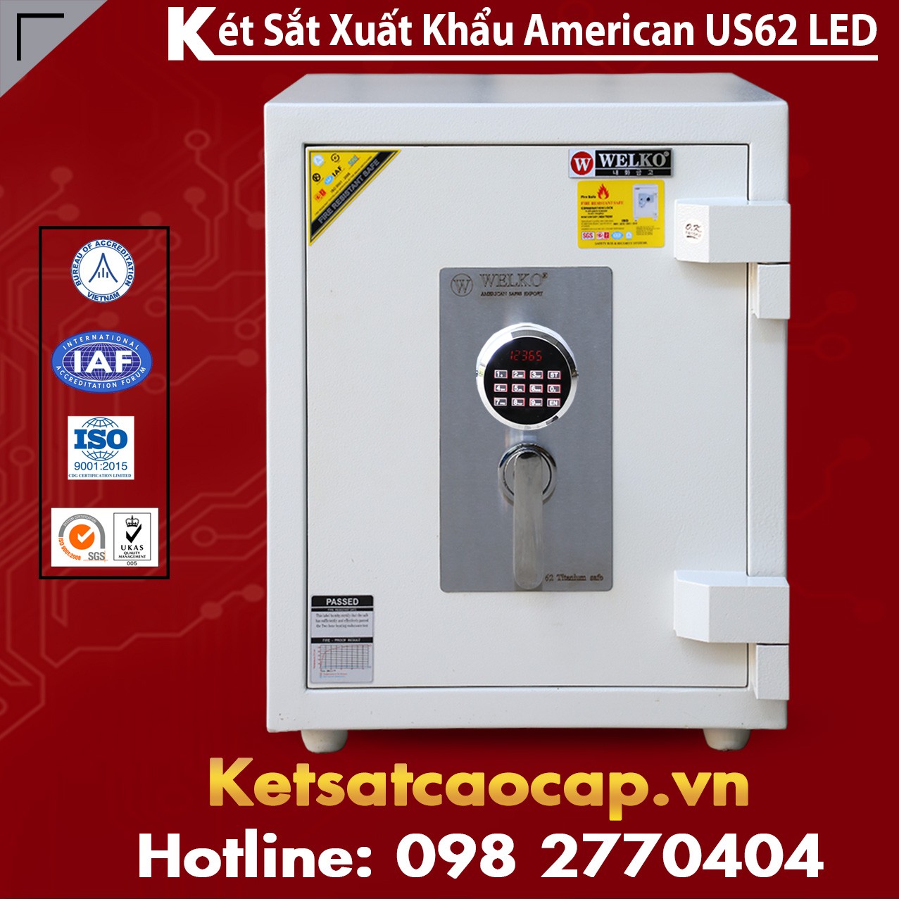 Két Bạc Xuất Khẩu Mỹ WELKO US62 LED White