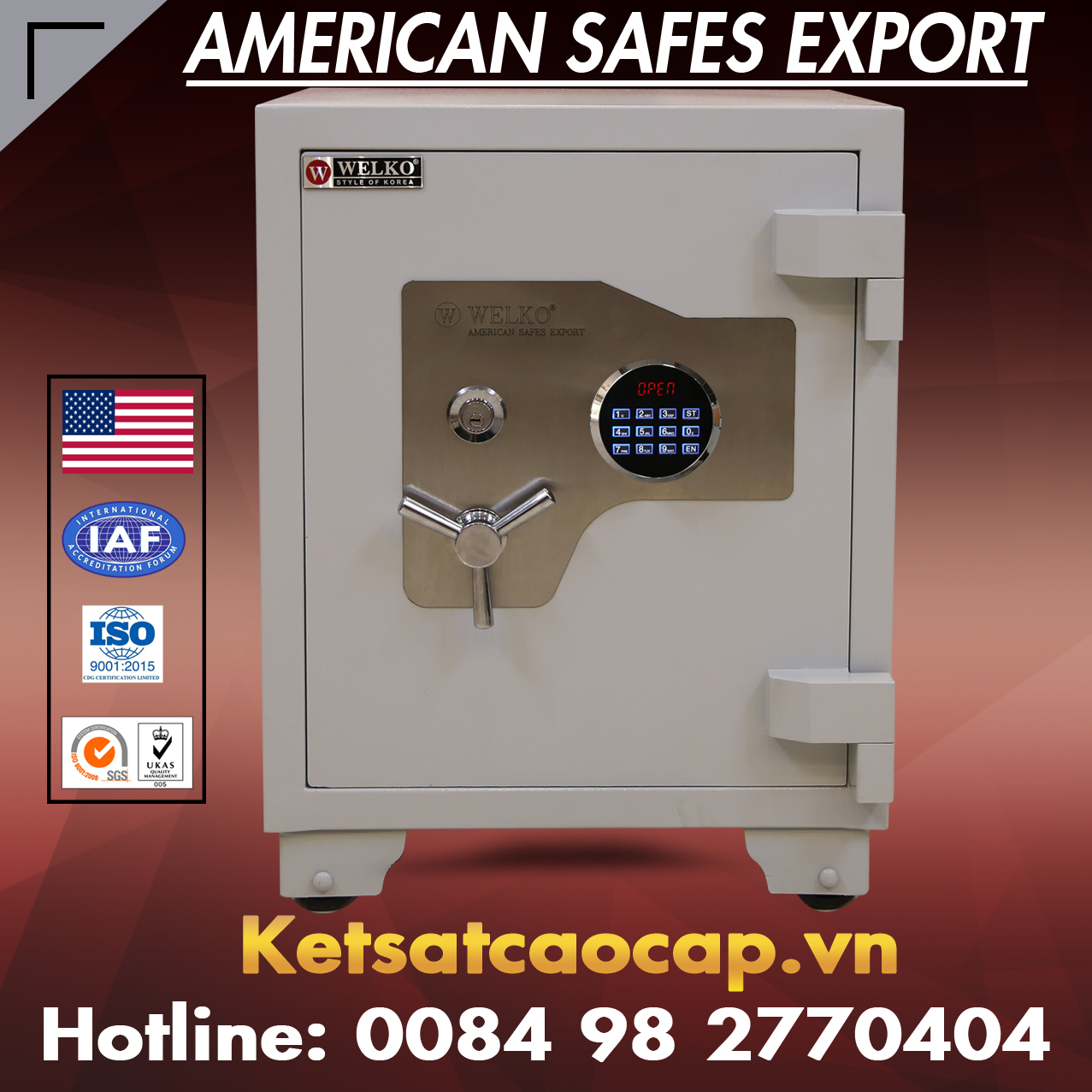 Két Sắt Xuất Khẩu Mỹ US68 Electronic