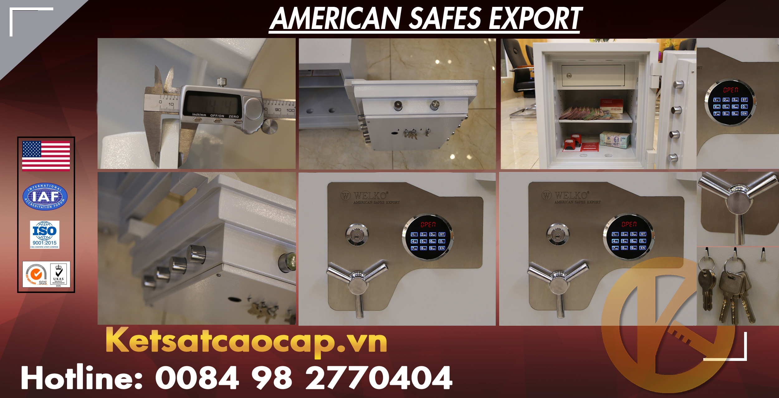 Két Sắt Xuất Khẩu Mỹ US68 Electronic