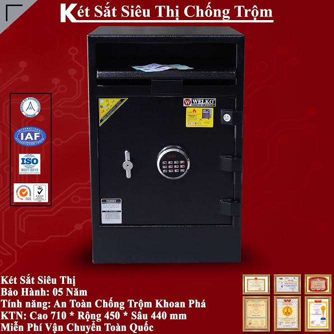 két sắt siêu thị chống trộm