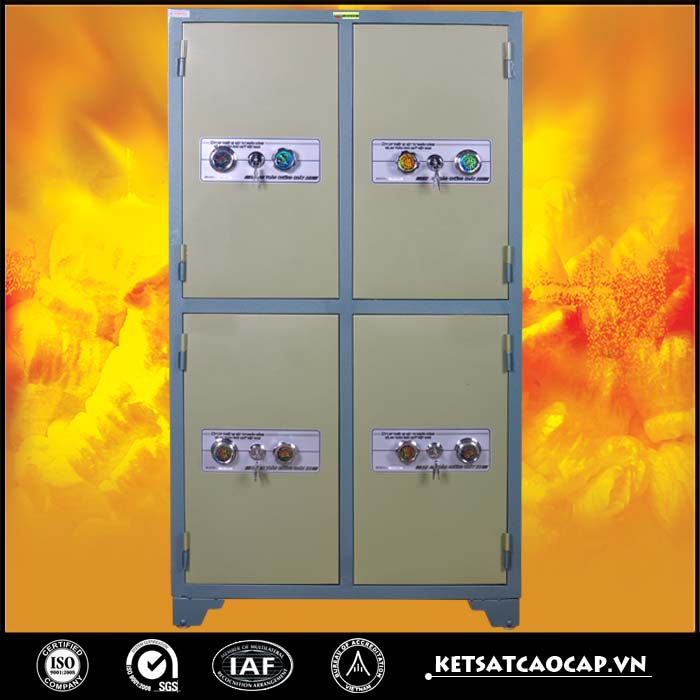 Tủ bảo mật 4 cánh Xanh khóa cơ