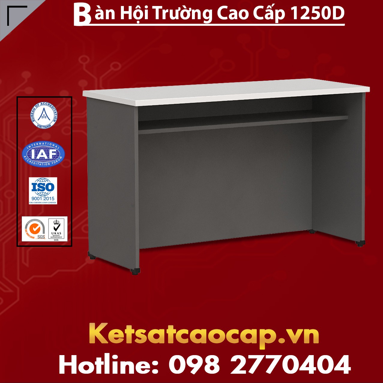 Bàn Hội Trường Cao Cấp 1250D