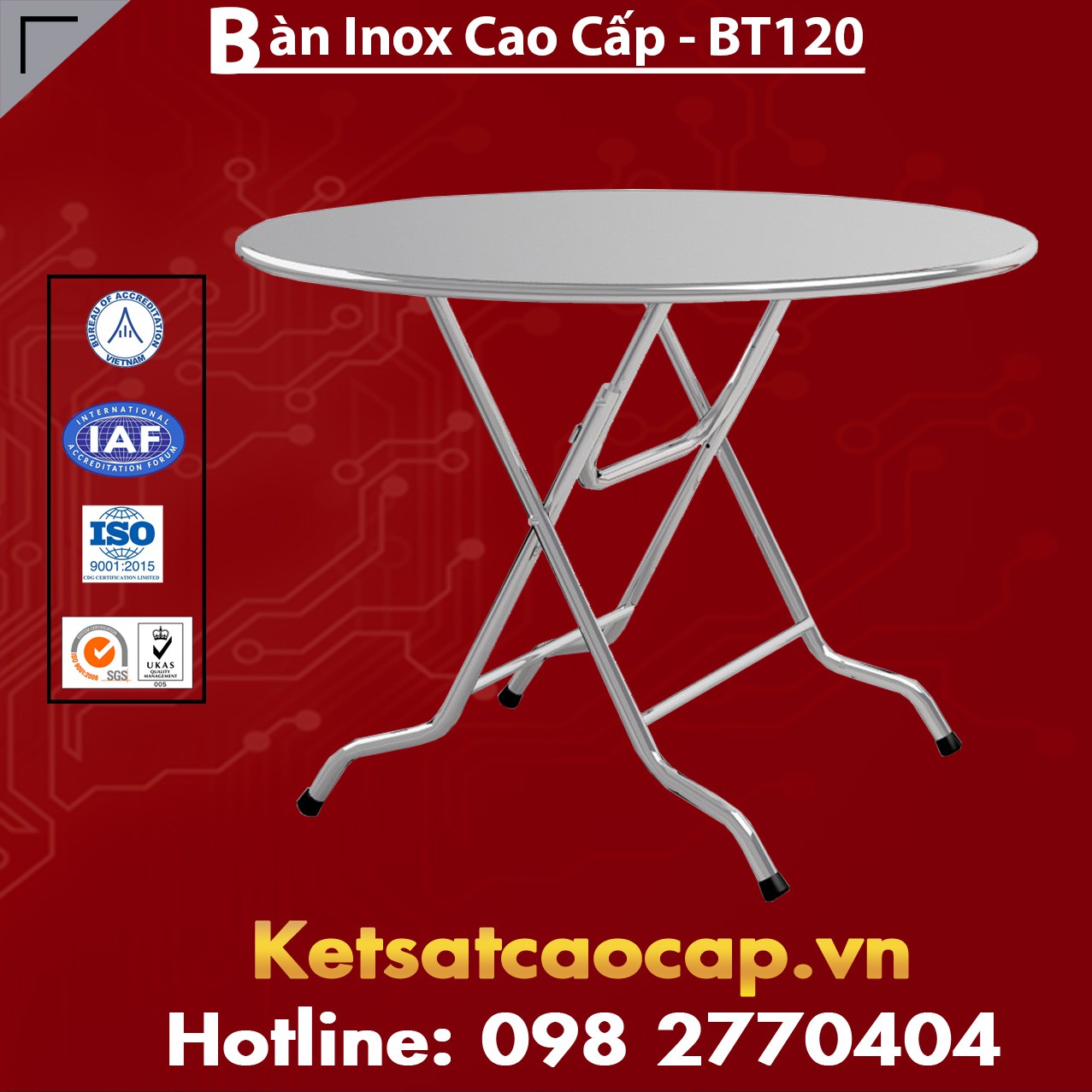 Bàn Inox Cao Cấp - BT120