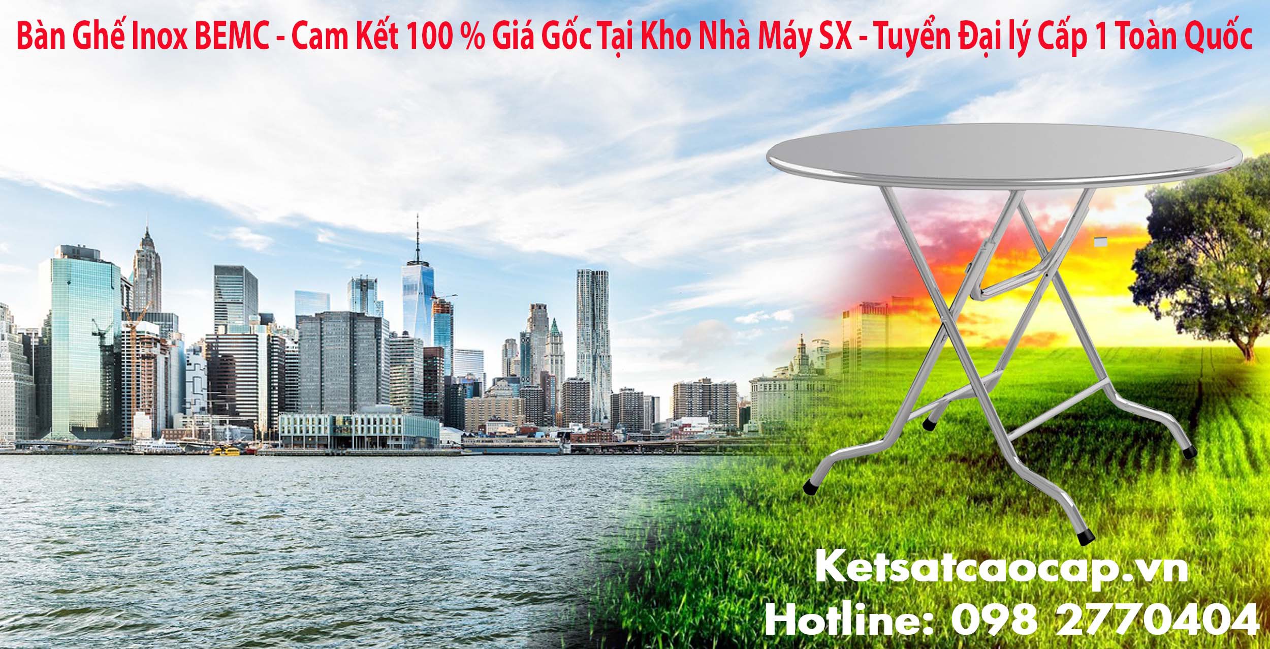 Bàn inox chữ nhật chân xếp